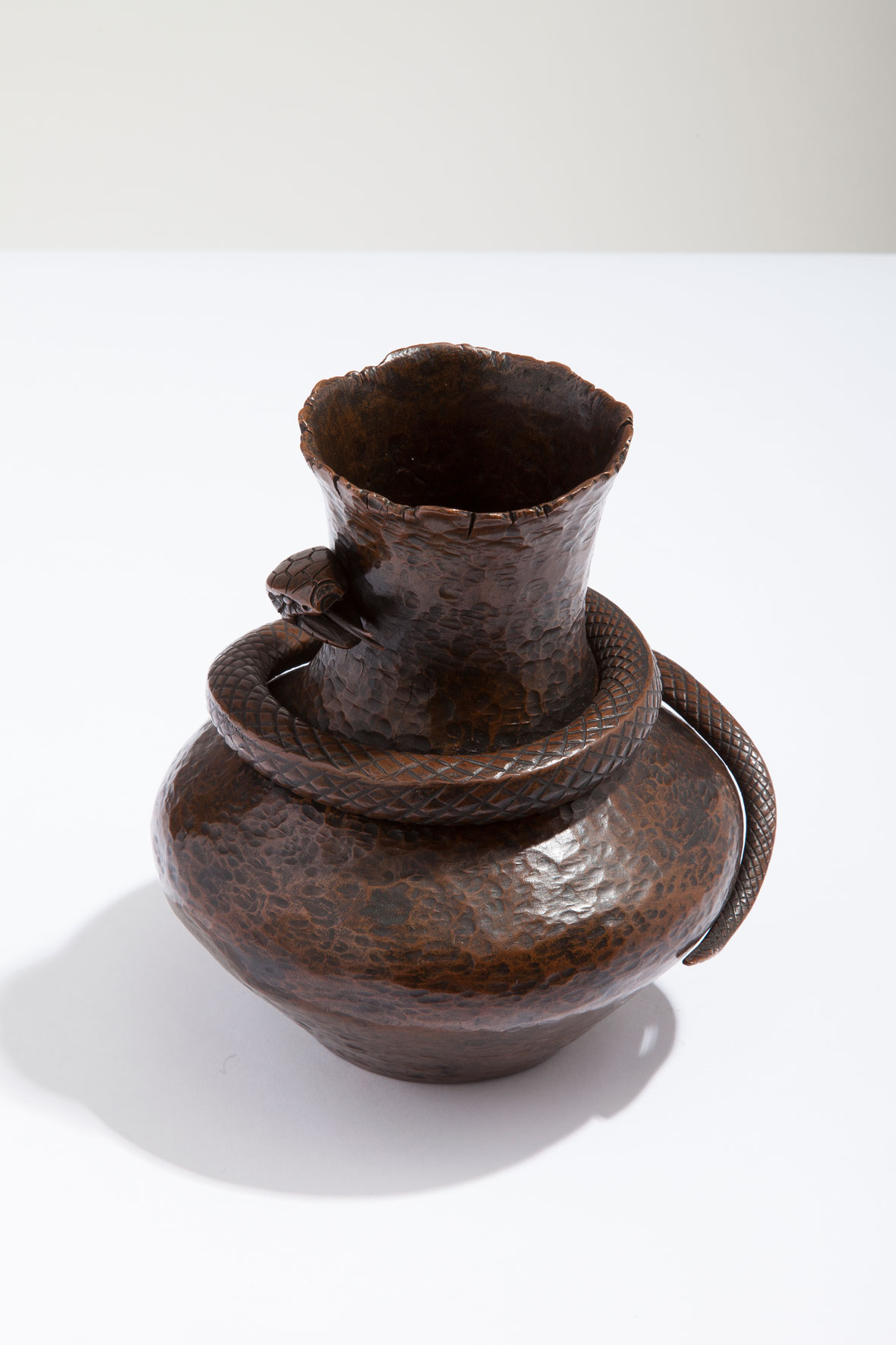 Dunand Snake Vase